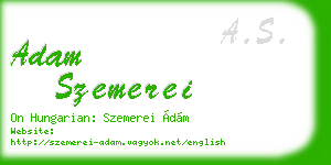 adam szemerei business card